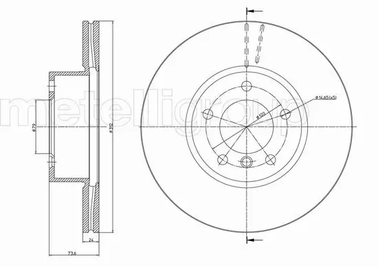 METELLI TARCZA HAMULCOWA 23-0986C 