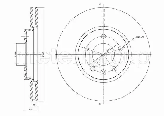 METELLI TARCZA HAMULCOWA 23-1003C 