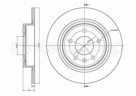 METELLI TARCZA HAMULCOWA 23-1004C 