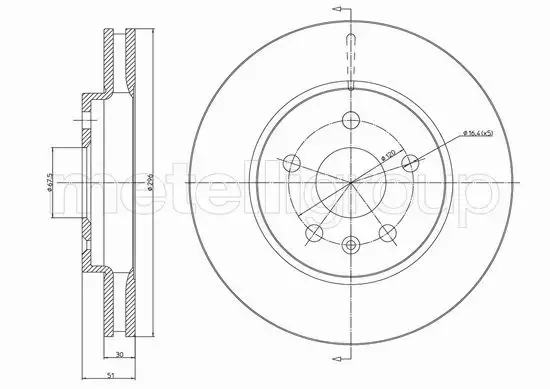 METELLI TARCZA HAMULCOWA 23-1006C 