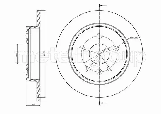 METELLI TARCZA HAMULCOWA 23-1008C 