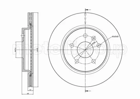 METELLI TARCZA HAMULCOWA 23-1009C 