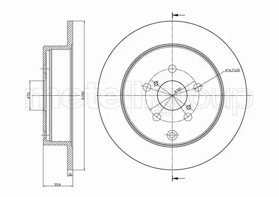 METELLI TARCZA HAMULCOWA 23-1010C 