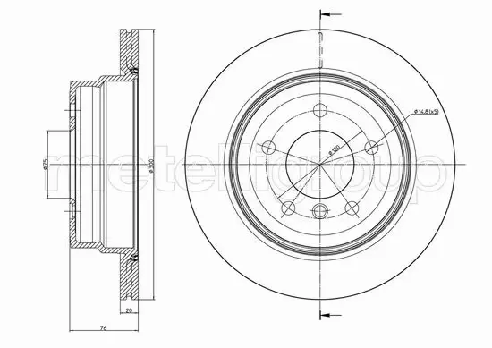 METELLI TARCZA HAMULCOWA 23-1023C 