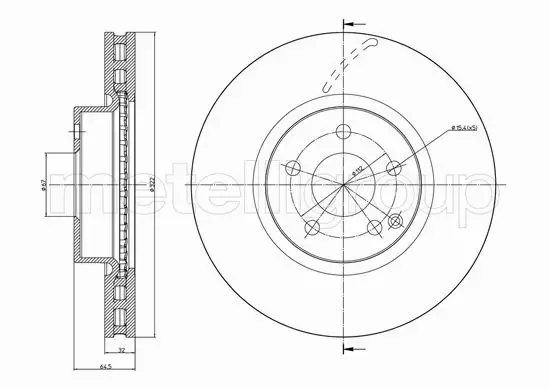 METELLI TARCZA HAMULCOWA 23-1026C 