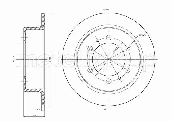 METELLI TARCZA HAMULCOWA 23-1034C 