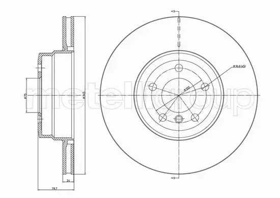 METELLI TARCZA HAMULCOWA 23-1041C 