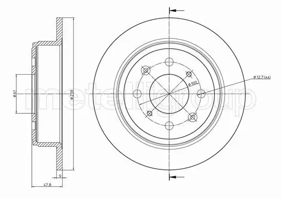 METELLI TARCZA HAMULCOWA 23-1049C 