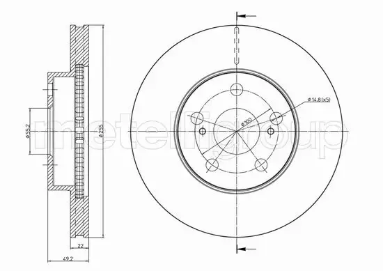 METELLI TARCZA HAMULCOWA 23-1062C 