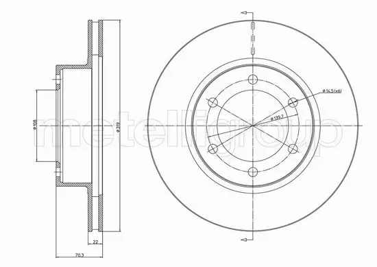 METELLI TARCZA HAMULCOWA 23-1064C 