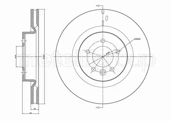 METELLI TARCZA HAMULCOWA 23-1067C 