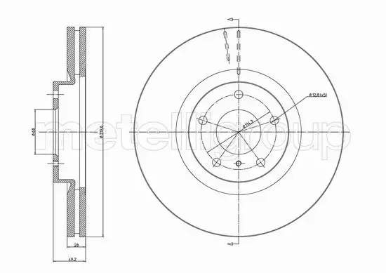 METELLI TARCZA HAMULCOWA 23-1070C 