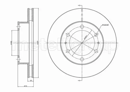 METELLI TARCZA HAMULCOWA 23-1077C 