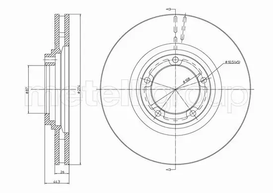 METELLI TARCZA HAMULCOWA 23-1079C 