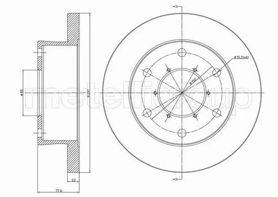 METELLI TARCZA HAMULCOWA 23-1088C 