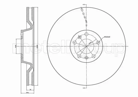 METELLI TARCZA HAMULCOWA 23-1102C 