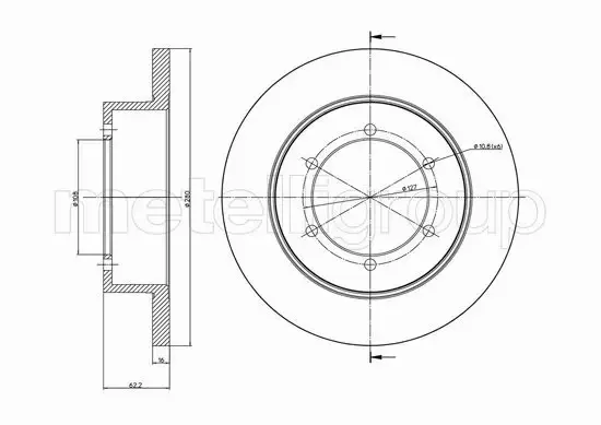 METELLI TARCZA HAMULCOWA 23-1109C 