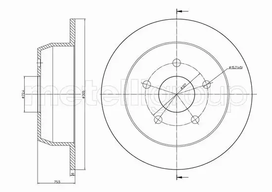 METELLI TARCZA HAMULCOWA 23-1116C 