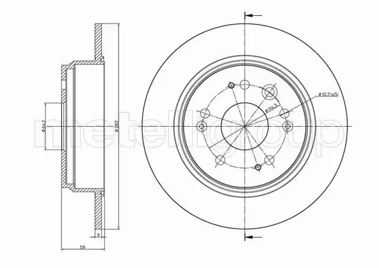 METELLI TARCZA HAMULCOWA 23-1117C 