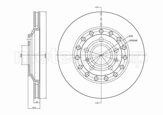 METELLI TARCZA HAMULCOWA 23-1121C 