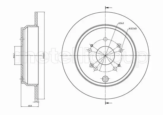 METELLI TARCZA HAMULCOWA 23-1135C 