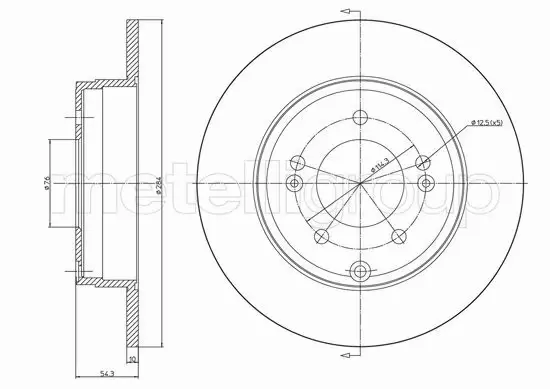 METELLI TARCZA HAMULCOWA 23-1161C 