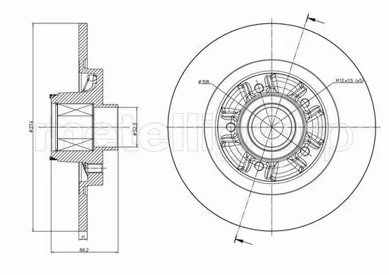 METELLI TARCZA HAMULCOWA 23-1196 