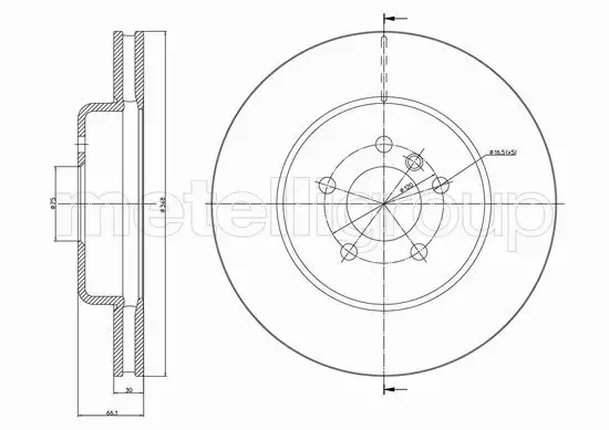 METELLI TARCZA HAMULCOWA 23-1268C 