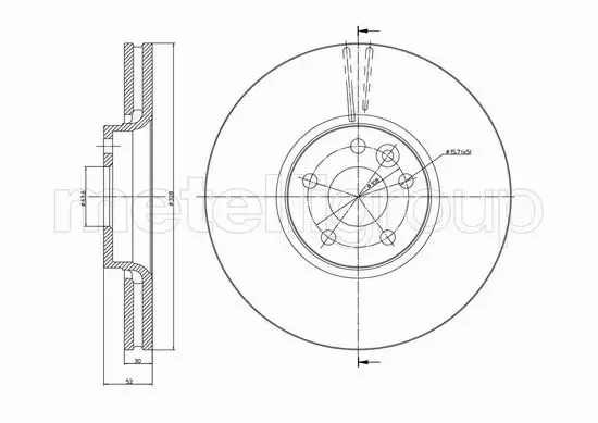 METELLI TARCZA HAMULCOWA 23-1272C 