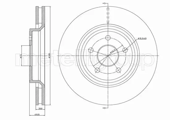 METELLI TARCZA HAMULCOWA 23-1278C 