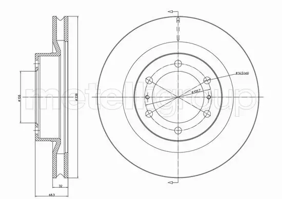 METELLI TARCZA HAMULCOWA 23-1298C 