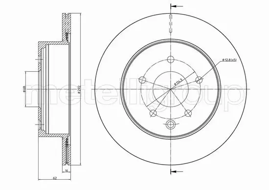 METELLI TARCZA HAMULCOWA 23-1322C 