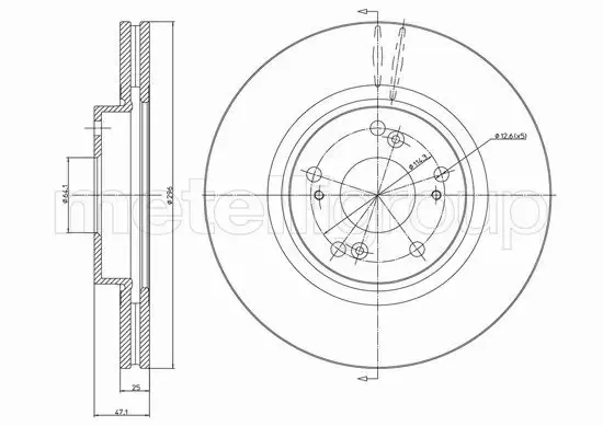 METELLI TARCZA HAMULCOWA 23-1324C 