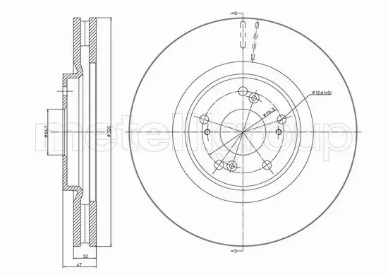 METELLI TARCZA HAMULCOWA 23-1325C 