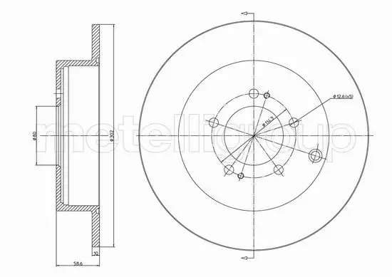 METELLI TARCZA HAMULCOWA 23-1332C 