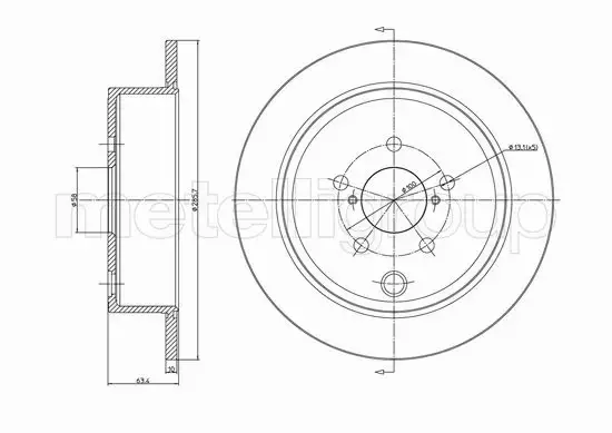 METELLI TARCZA HAMULCOWA 23-1337C 