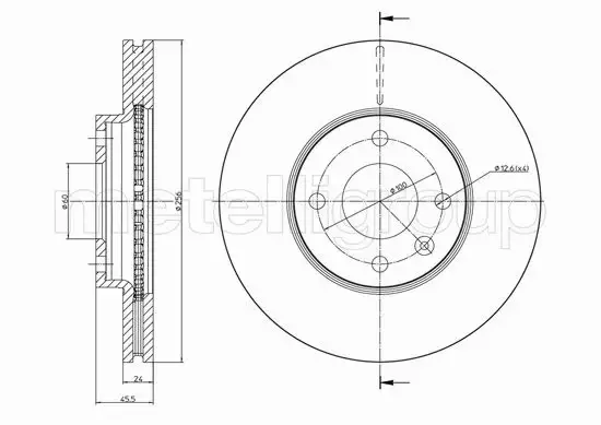 METELLI TARCZA HAMULCOWA 23-1465C 