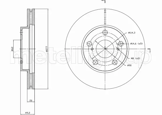 METELLI TARCZA HAMULCOWA 23-1523C 