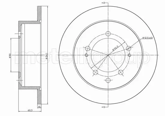 METELLI TARCZA HAMULCOWA 23-1650C 