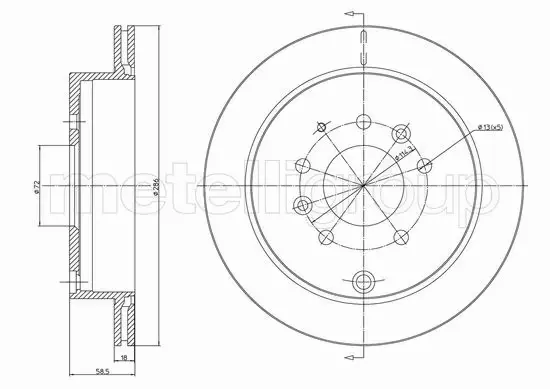 METELLI TARCZA HAMULCOWA 23-1730C 