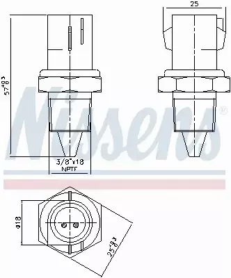 NISSENS CZUJNIK TEMPERATURY 207012 