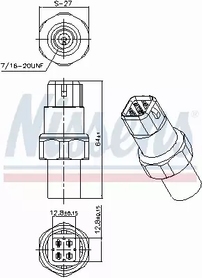 NISSENS CZUJNIK KLIMATYZACJI 301017 