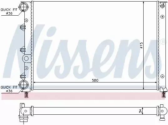 NISSENS CHŁODNICA WODY 60052 