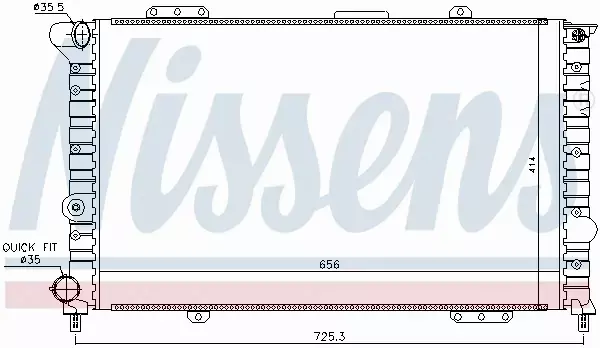 NISSENS CHŁODNICA WODY 60053 