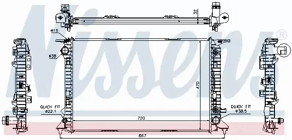 NISSENS CHŁODNICA WODY 60324 