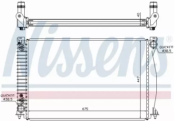 NISSENS CHŁODNICA WODY 60328 