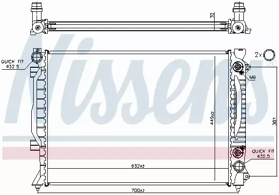 NISSENS CHŁODNICA WODY 60423A 