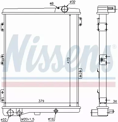 NISSENS CHŁODNICA WODY 604411 