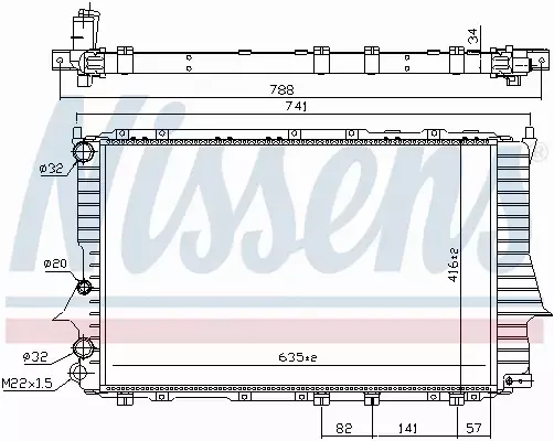 NISSENS CHŁODNICA WODY 60460 