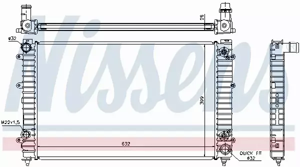 NISSENS CHŁODNICA WODY 60493A 